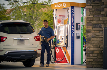 Man fueling car at Circle K station